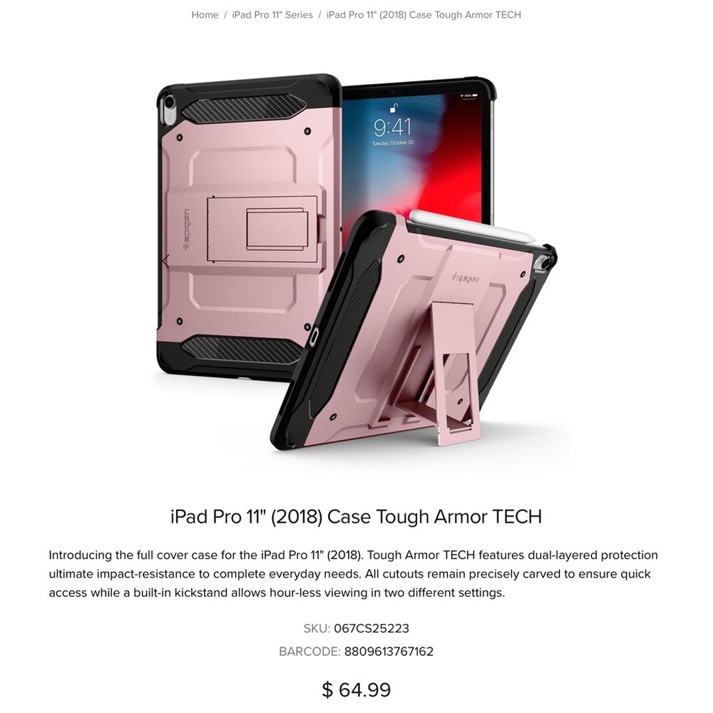 iPad Pro 11" (2018) Case Tough ArmorTECH Rose Gold